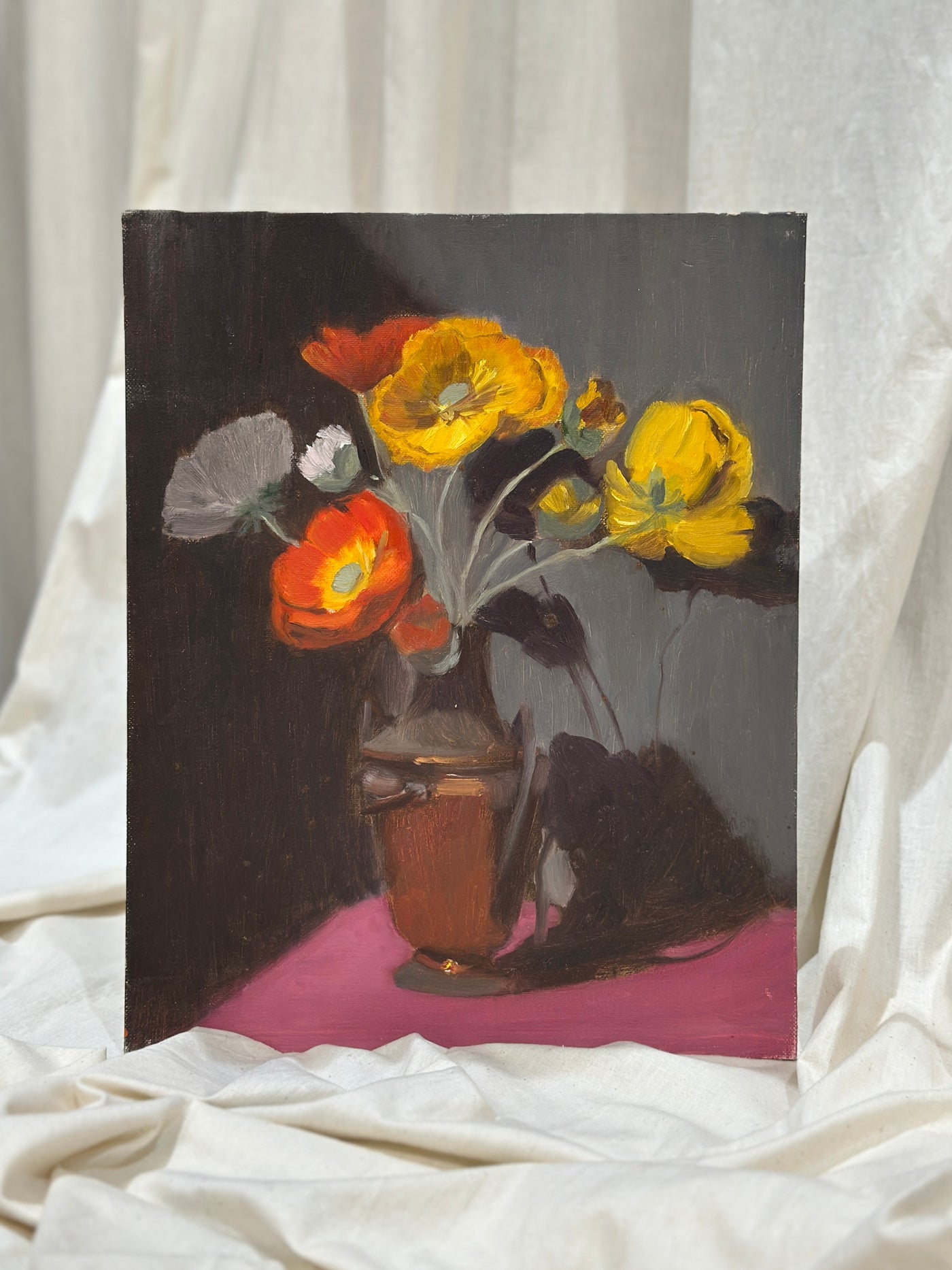 Vintage Still Life Oil Painting