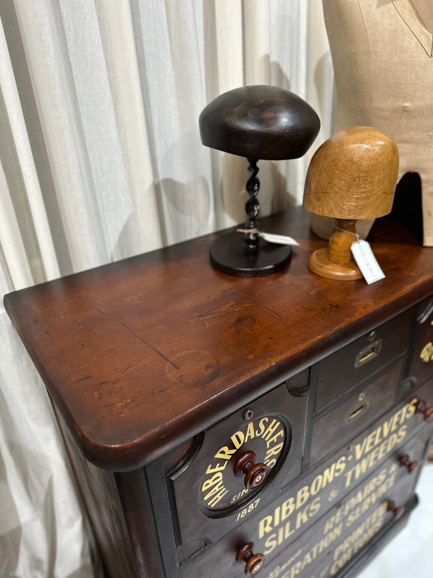 Australian Colonial Drawers with Haberdashery Signage