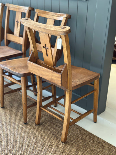Set of 6 English Chapel Chairs