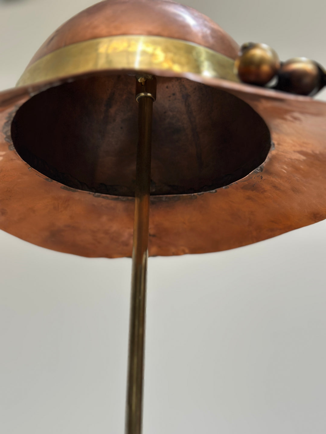 French Copper Hat on Stand