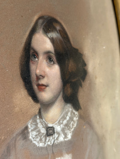 C19th Pastel Portrait of Lady & Gentleman
