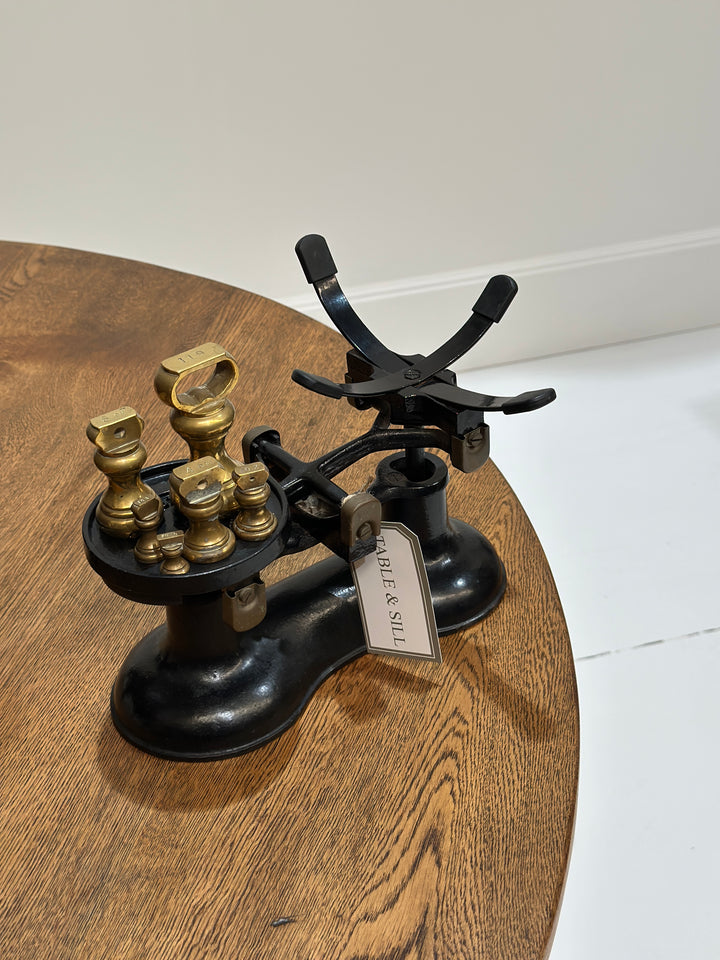 Antique English Scales With Weights