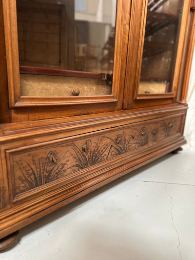 C1890 French Walnut Bibliotheque