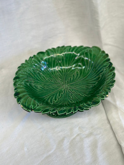 Majolica Pedestal Bowl