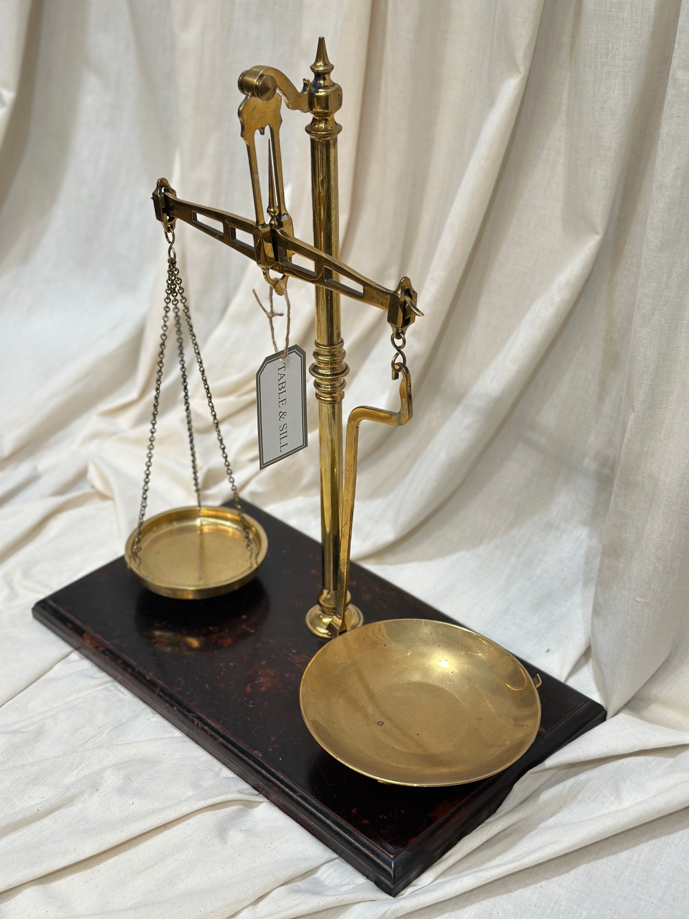 Antique Brass + Mahogany Scales