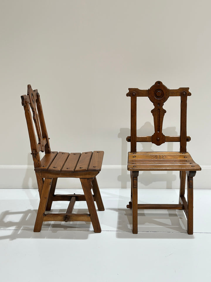 Pair Of Vintage Arts &amp; Crafts Chairs