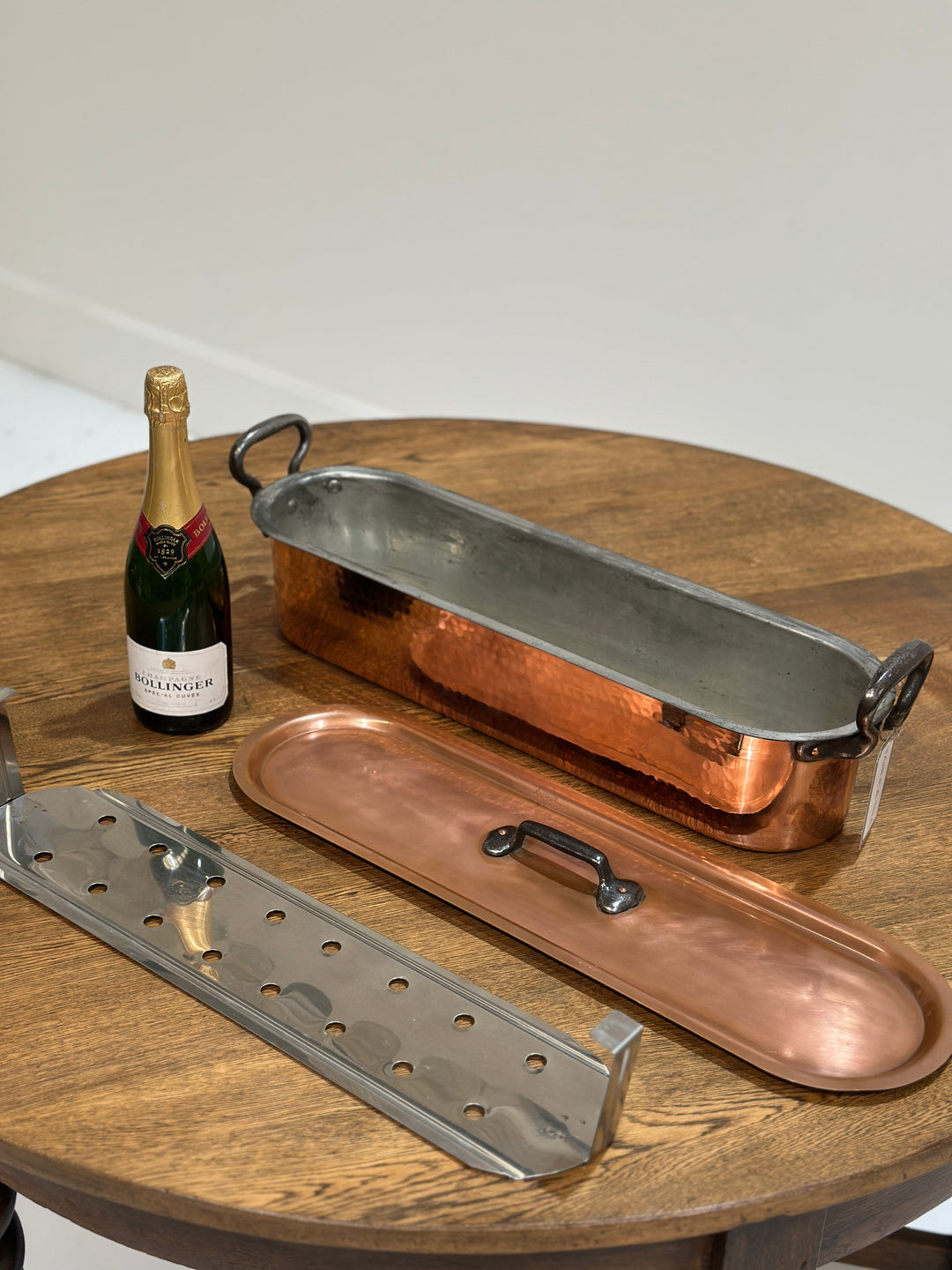 French Copper Fish Kettle