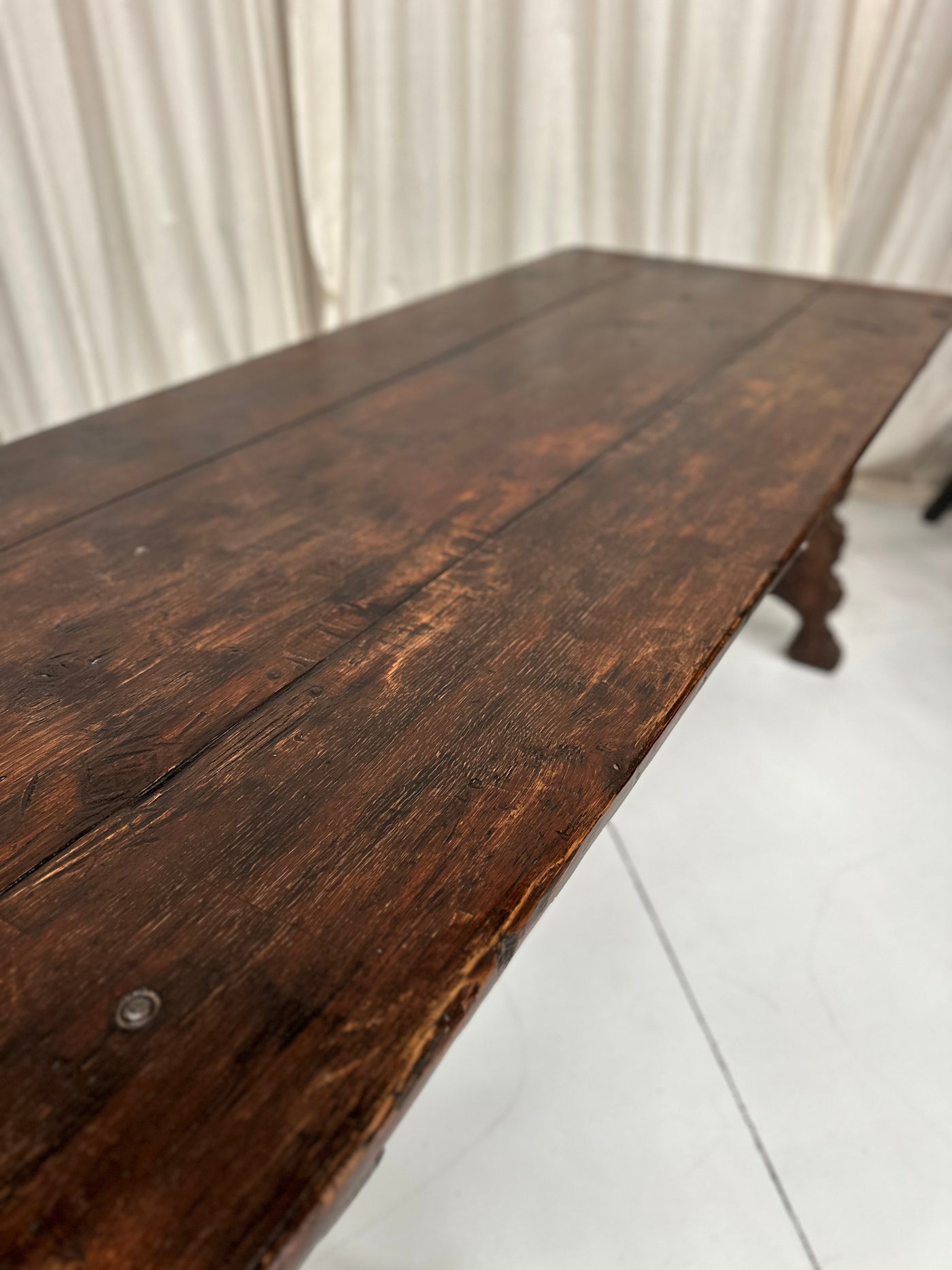 Antique Spanish Oak Dining Table
