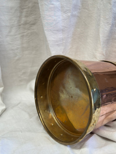 French Copper Stick Stand With Brass Bands