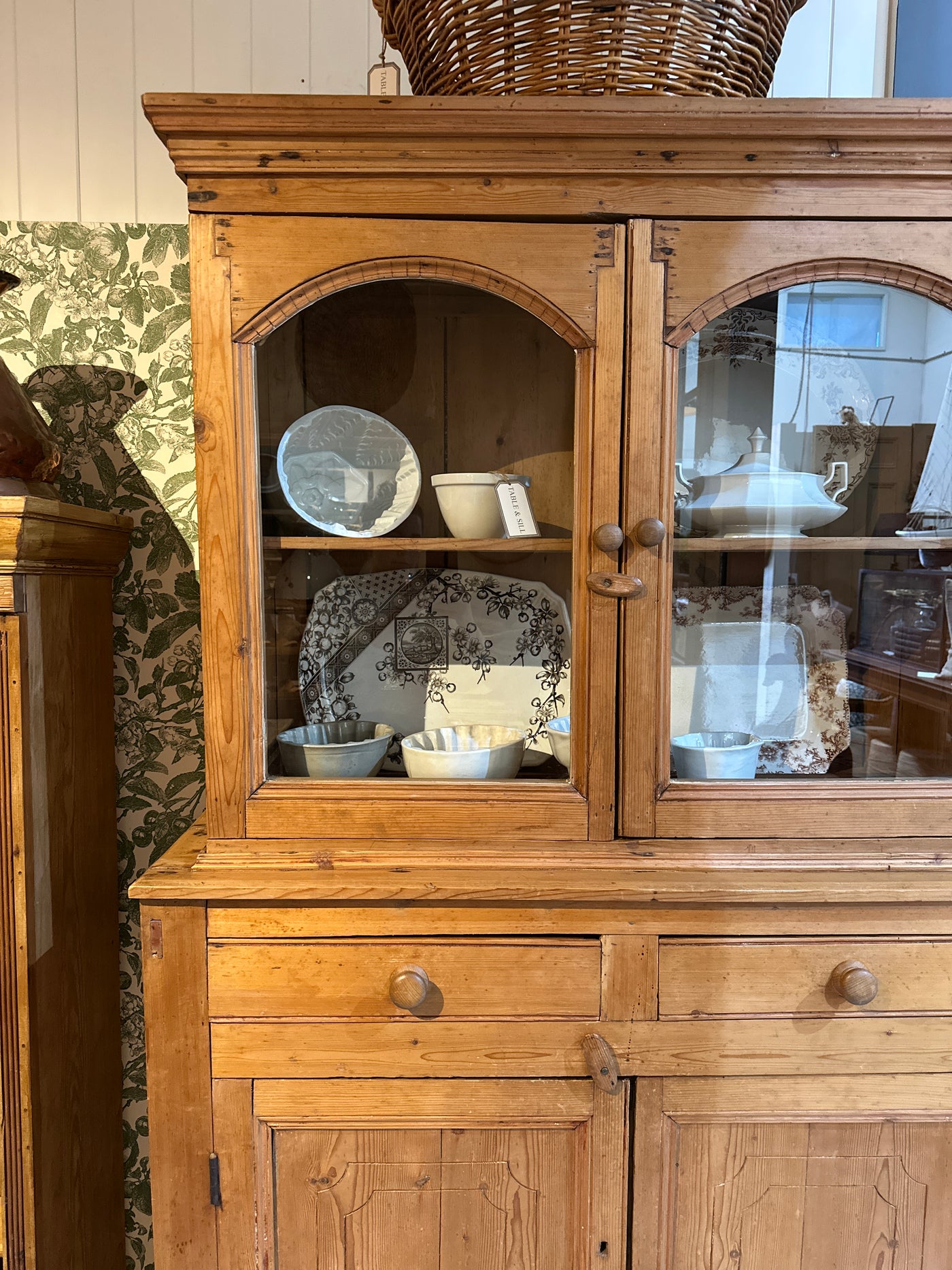 19th Century English Pine Hutch