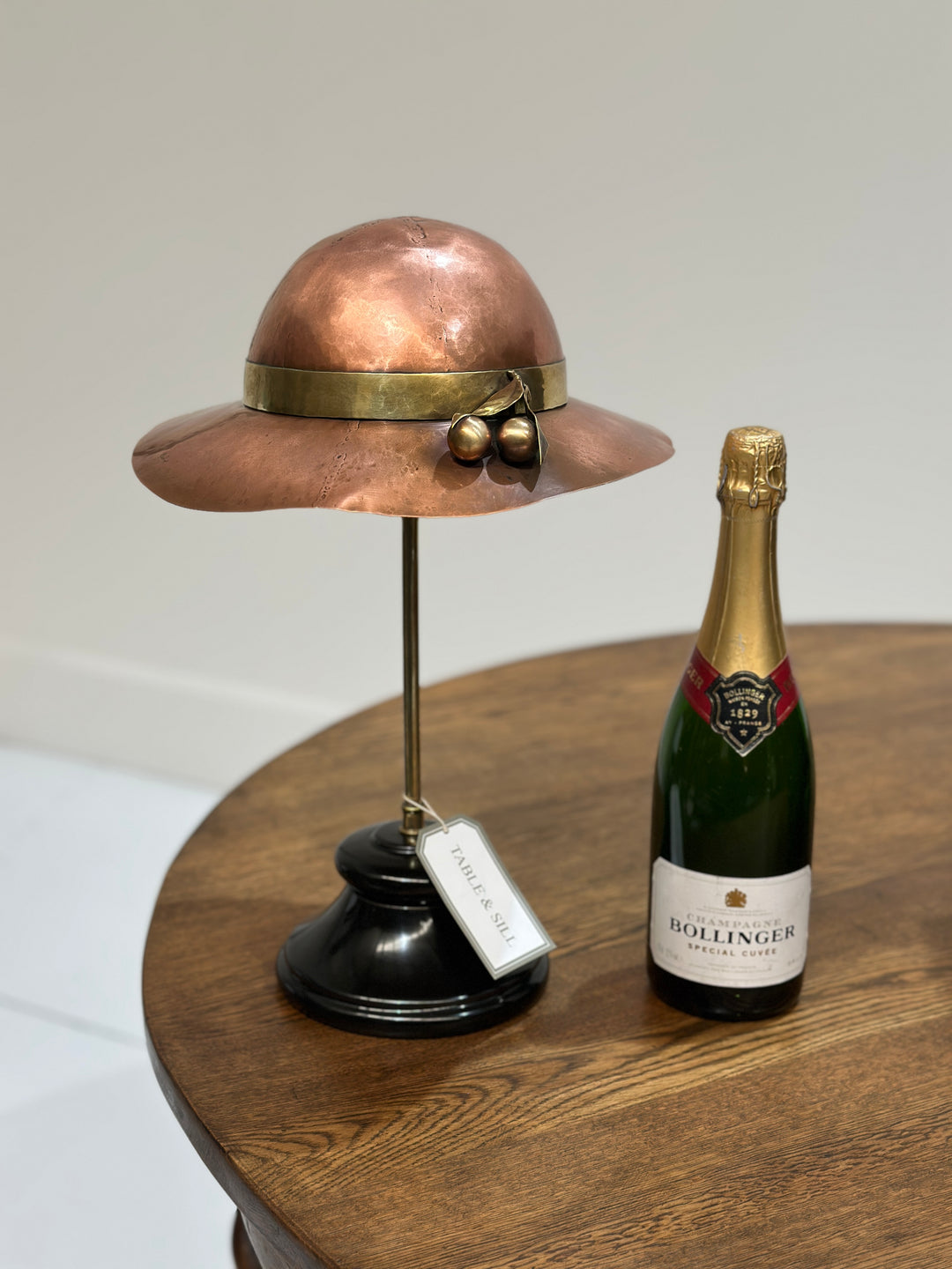 French Copper Hat on Stand