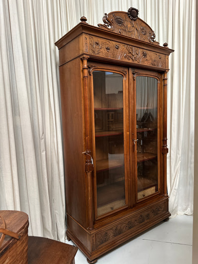 C1890 French Walnut Bibliotheque