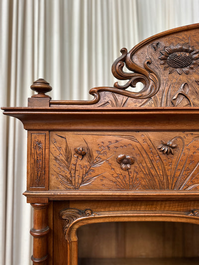 C1890 French Walnut Bibliotheque