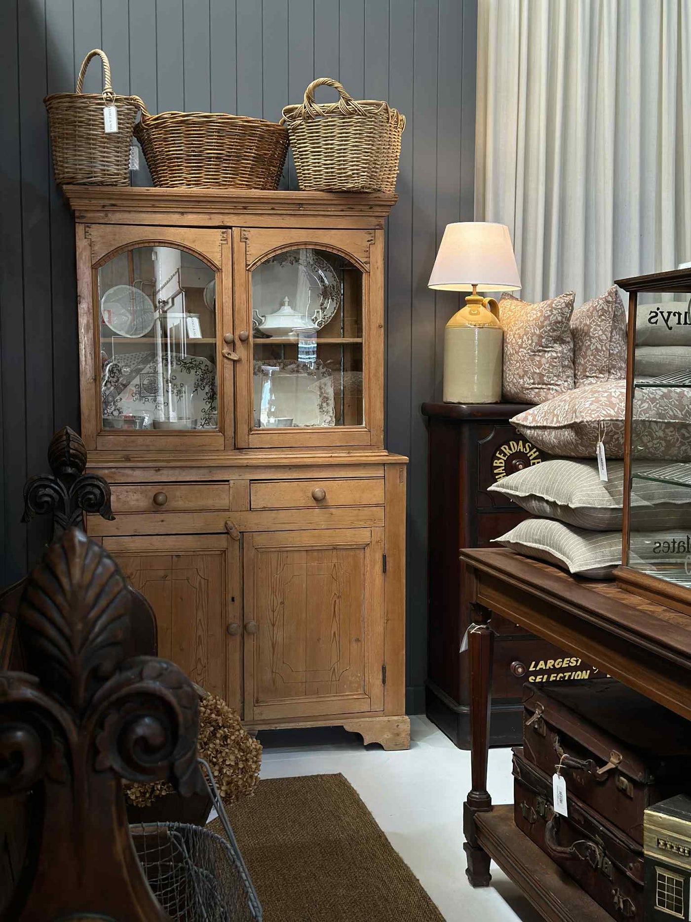 19th Century English Pine Hutch