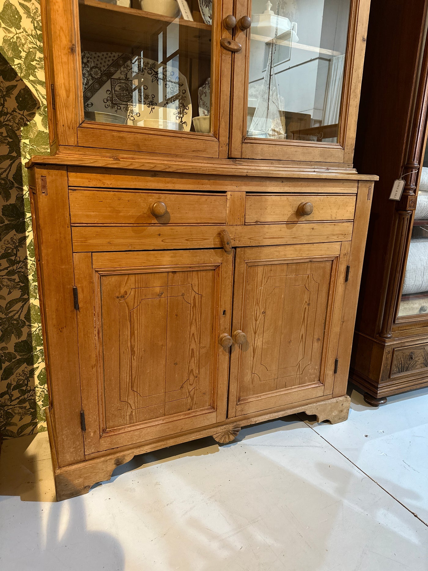 19th Century English Pine Hutch