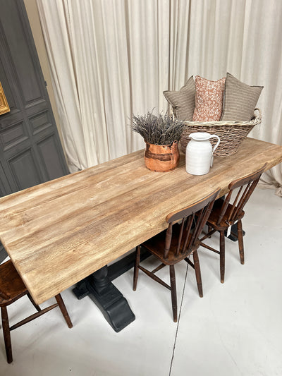 French Oak Pedestal Dining Table