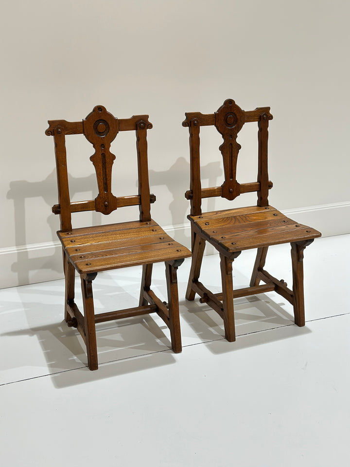 Pair Of Vintage Arts &amp; Crafts Chairs