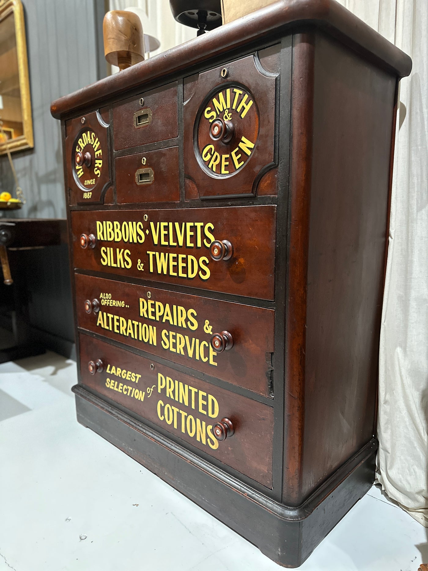 Australian Colonial Drawers with Haberdashery Signage