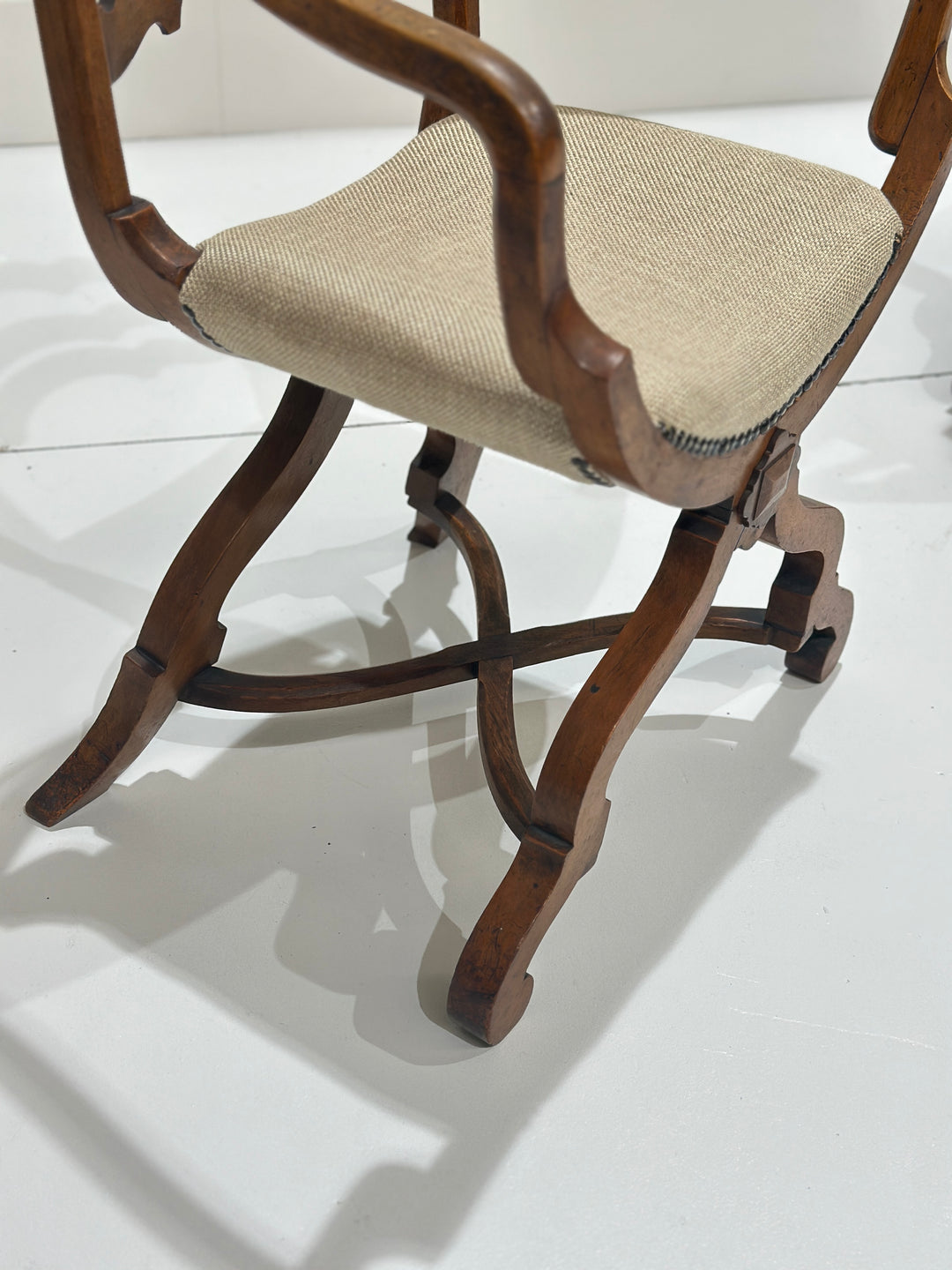 Pair of European Walnut Gondola Chairs