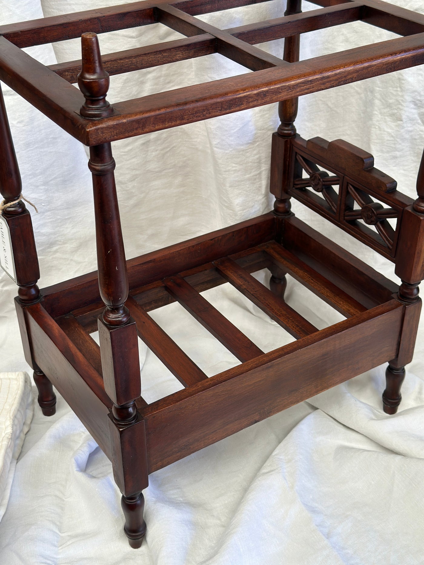 Antique Miniature Mahogany Bed