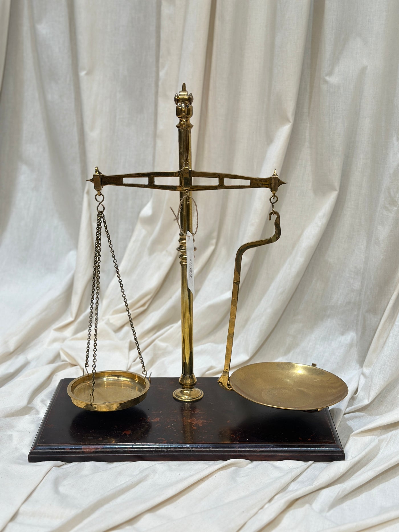 Antique Brass + Mahogany Scales