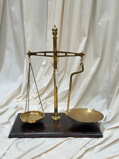 Antique Brass + Mahogany Scales