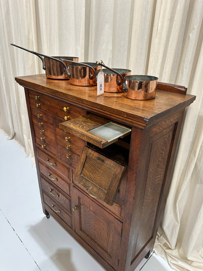 Antique American Oak Dental Cabinet