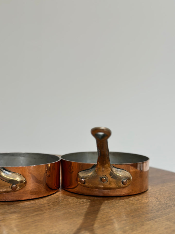 Set of 3 Swiss English Copper Pans (E)