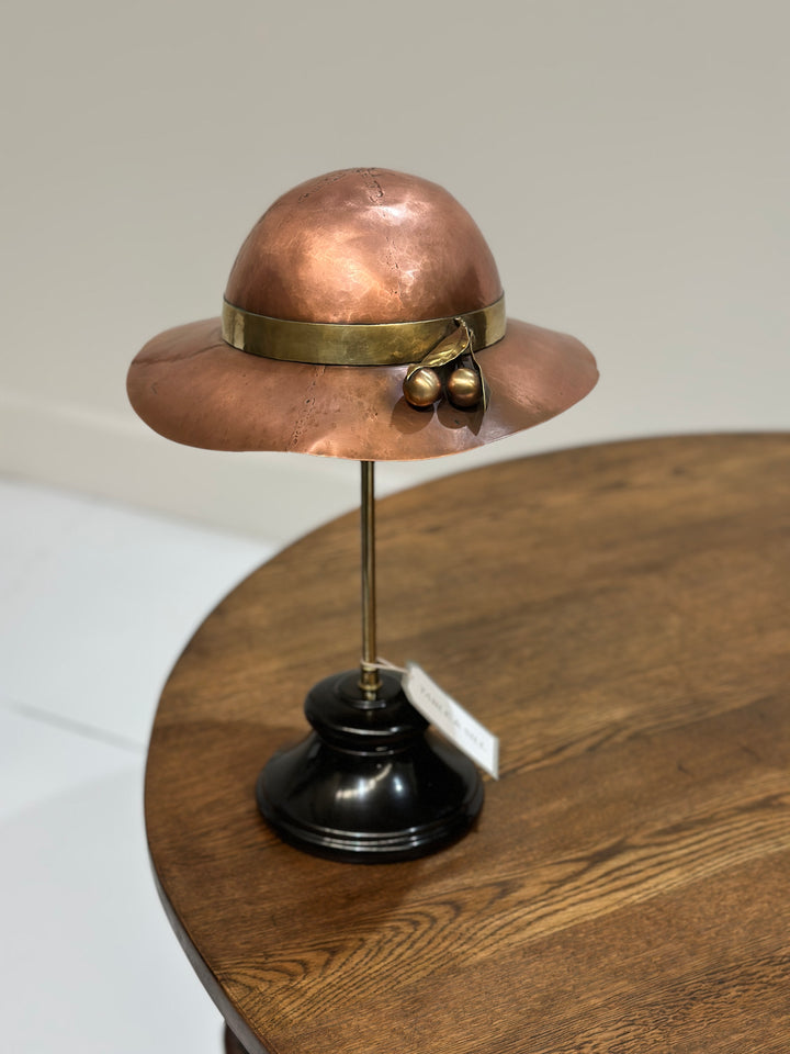 French Copper Hat on Stand