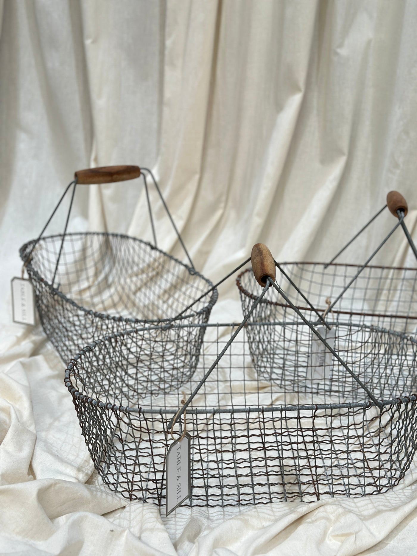 Vintage European Wire Basket