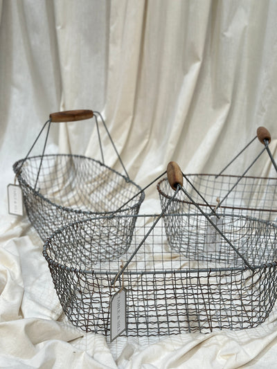 Vintage European Wire Basket