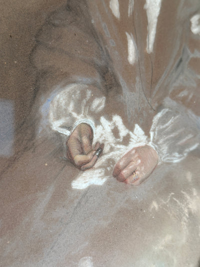 C19th Pastel Portrait of Lady & Gentleman