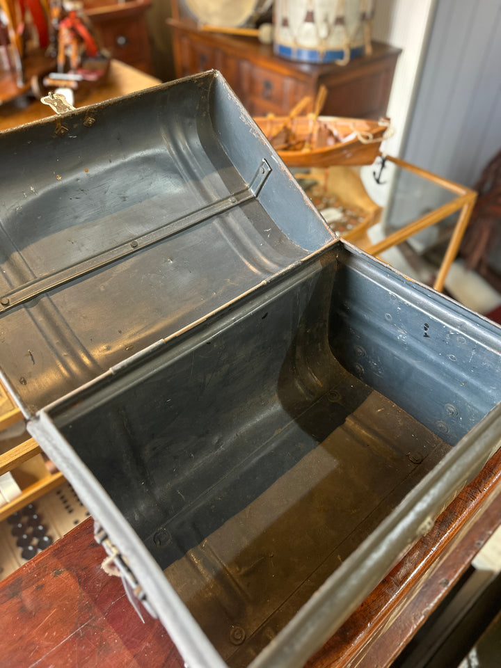 Small Antique Trunk With Hand Painted Scene