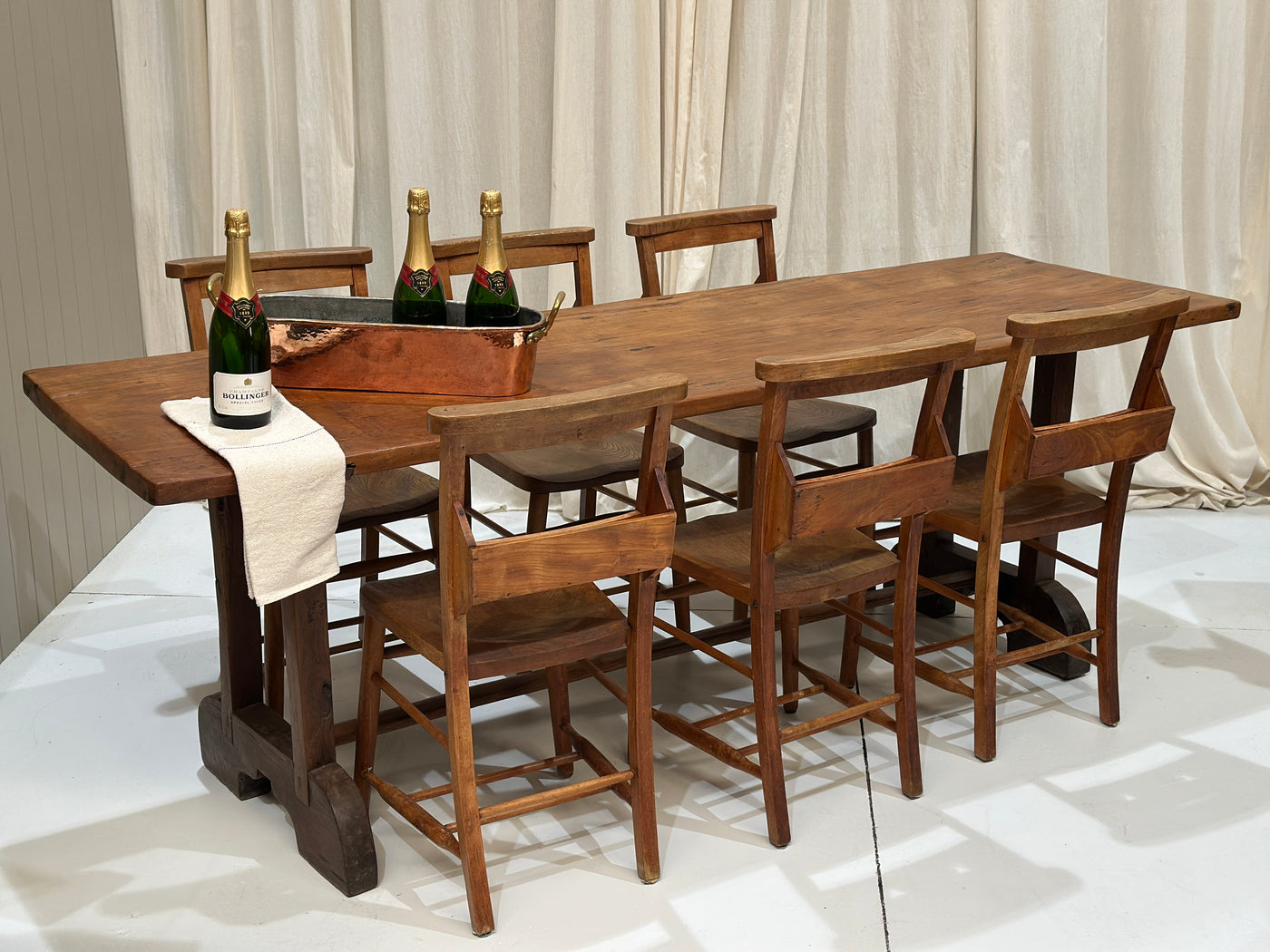 Antique European Single Slab Dining Table