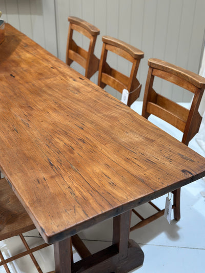 Antique European Single Slab Dining Table
