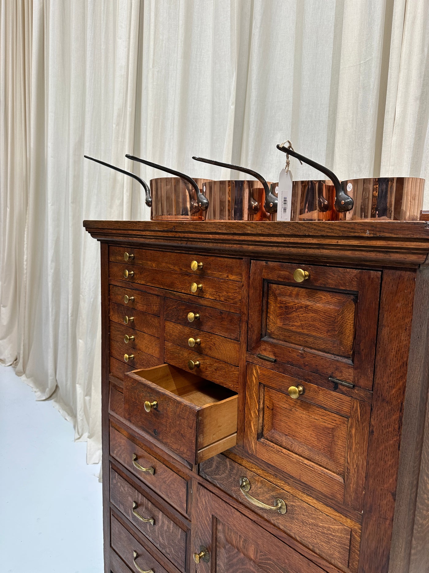 Antique American Oak Dental Cabinet