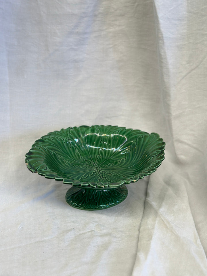 Majolica Pedestal Bowl