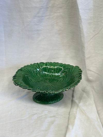 Majolica Pedestal Bowl