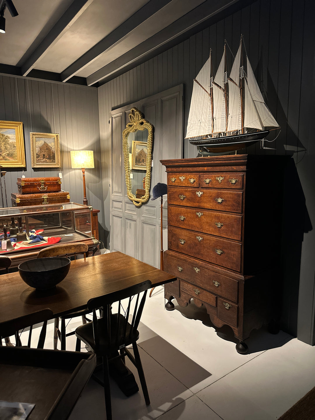 Early 18th Century English Oak Chest on Stand