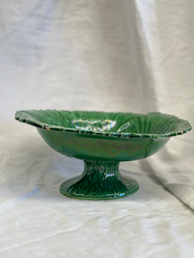 Majolica Pedestal Bowl