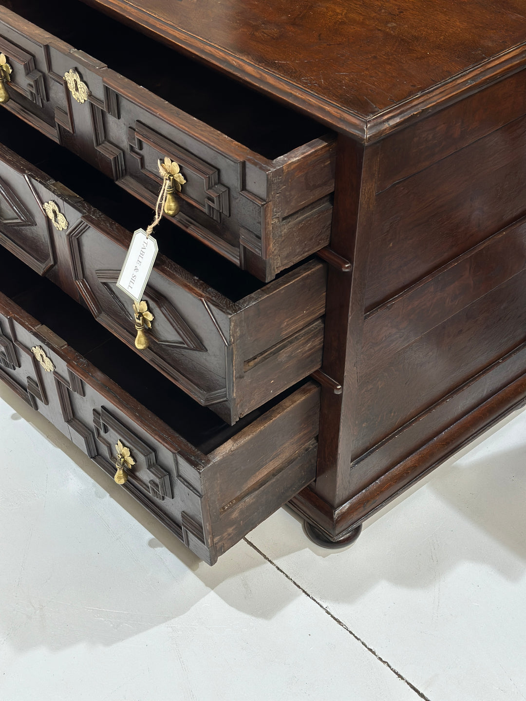 17th English Jacobean Chest Of Drawers