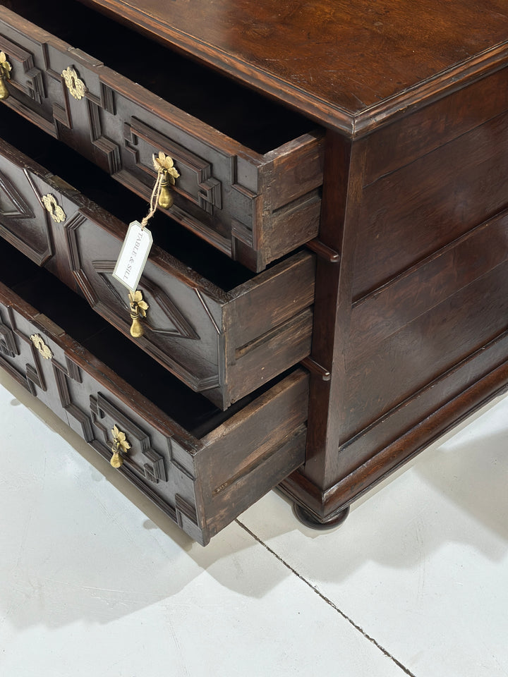 17th English Jacobean Chest Of Drawers