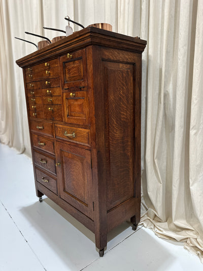 Antique American Oak Dental Cabinet