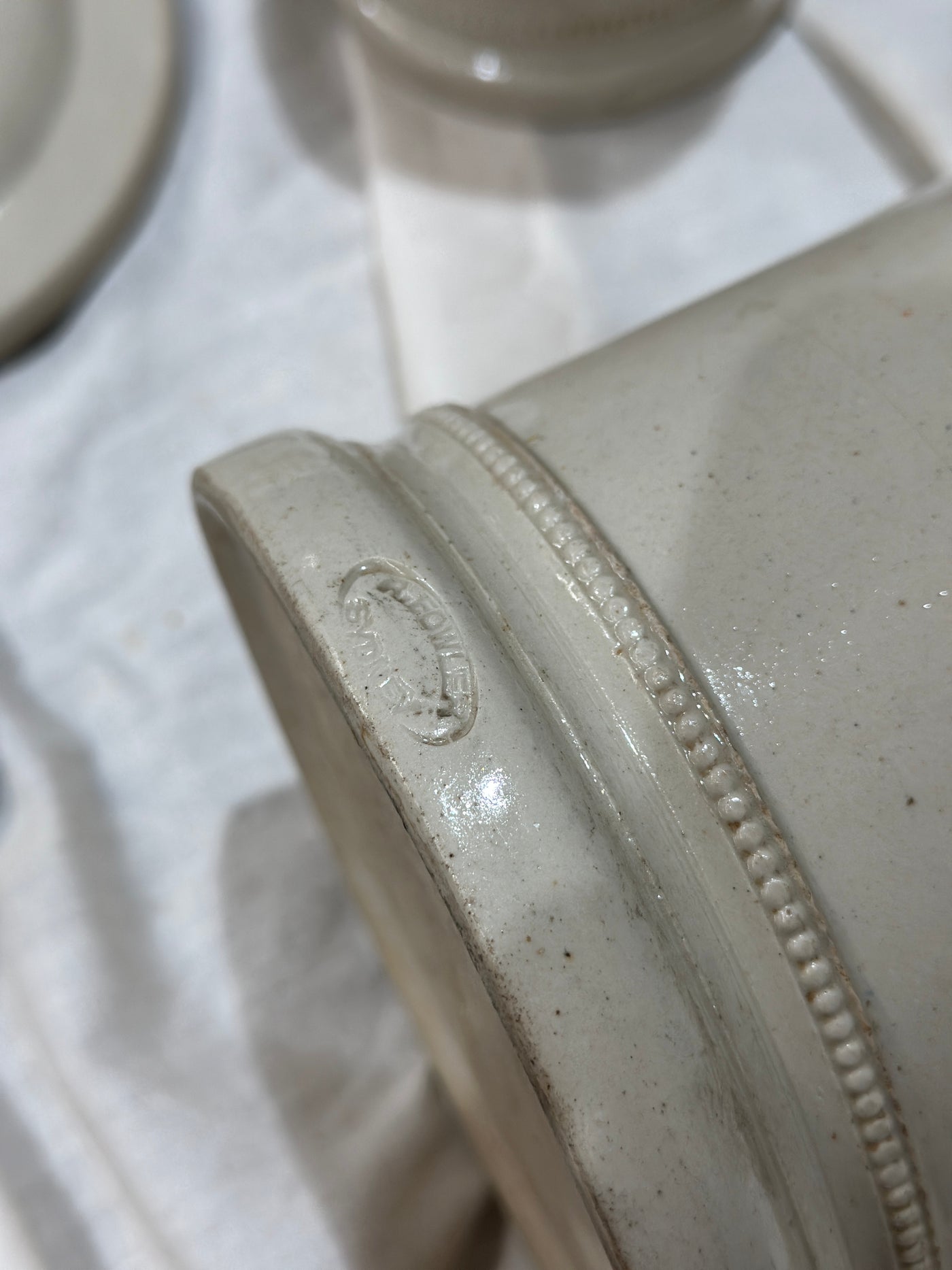 Antique Fowler Stoneware Set