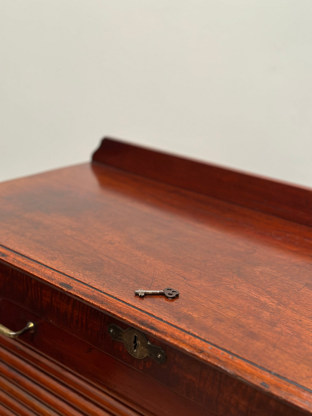 Antique Tambour Roll Front Filing Drawers