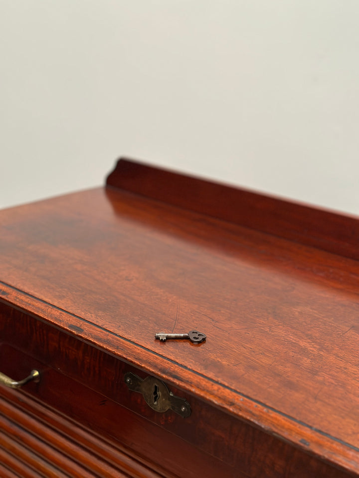 Antique Tambour Roll Front Filing Drawers