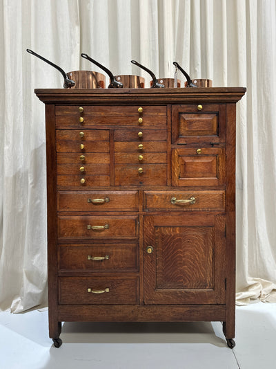 Antique American Oak Dental Cabinet