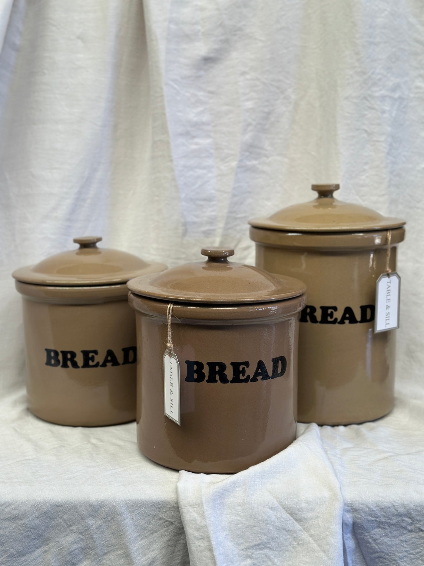 Vintage Ceramic Bread Crock L
