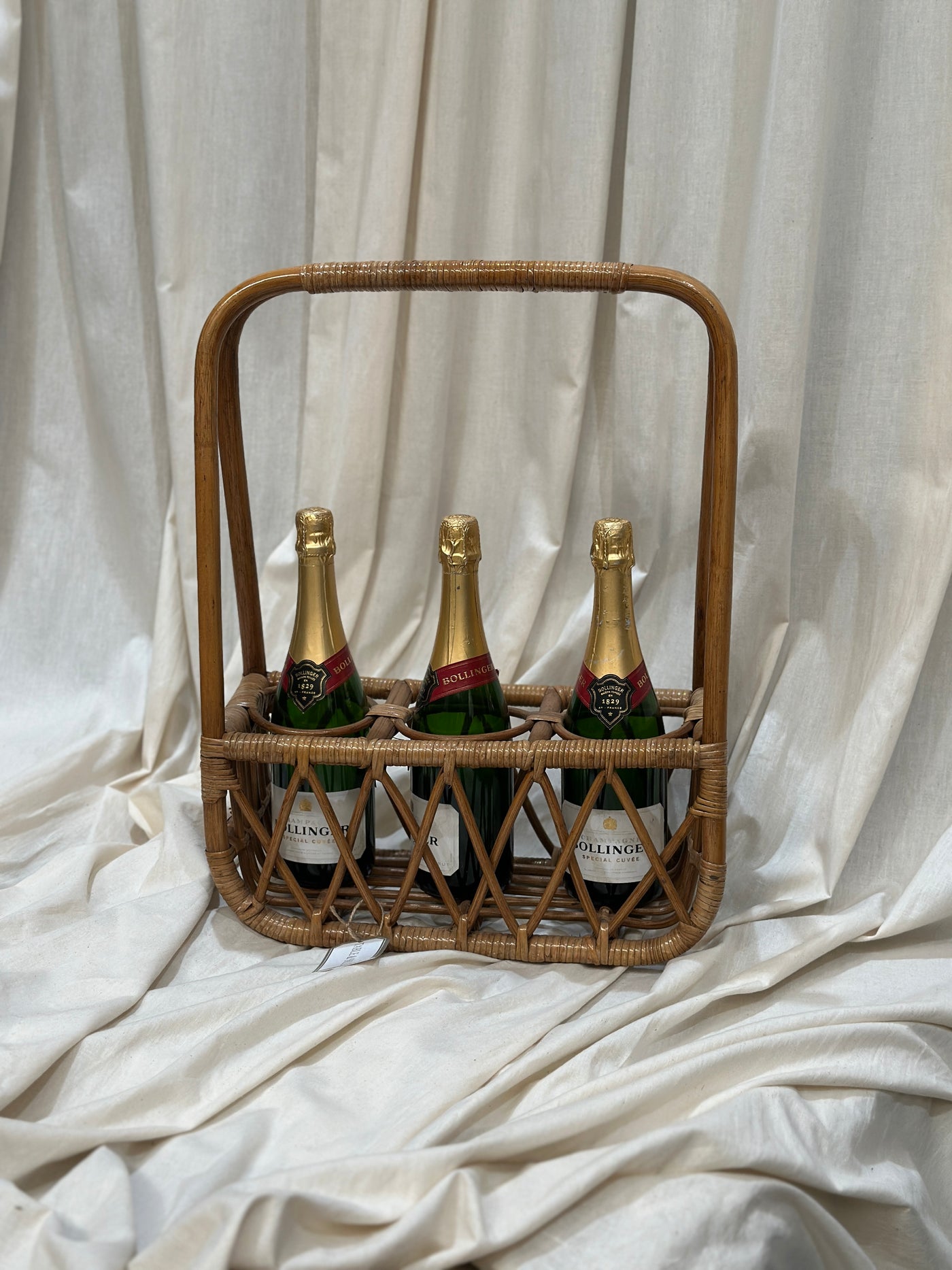 Vintage Wicker Wine Bottle Carrier