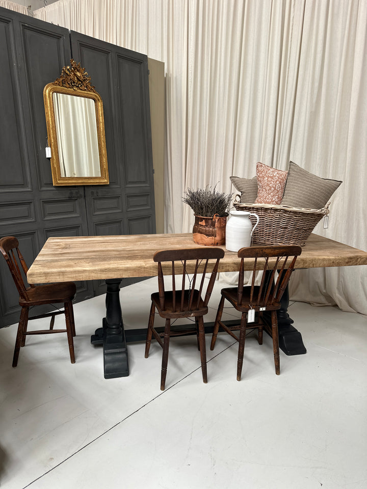 French Oak Pedestal Dining Table